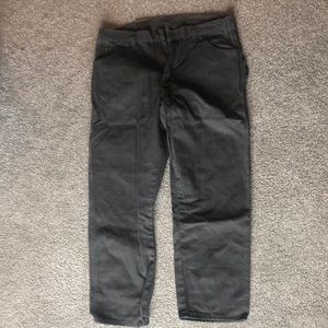 Men’s dark grey Dickies brand work pants from Rural King.  Size 36x30.